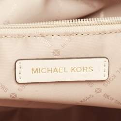 Pre Owned حقيبة يد توتس مايكل كورس جيت سيت قماش مغطى رمادي بتصميم مميز متوسطة