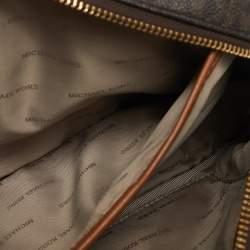 Michael Kors Brown Signature Coated Canvas and Leather Jet Set Crossbody Bag