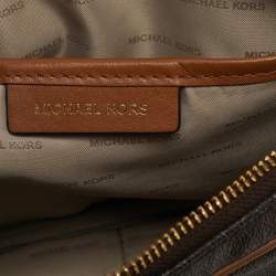 Michael Kors Brown Signature Coated Canvas and Leather Jet Set Crossbody Bag
