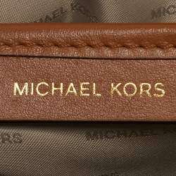 Michael Kors Brown Signature Coated Canvas and Leather Jet Set Crossbody Bag