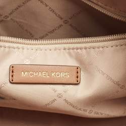Michael Kors Brown Signature Coated Canvas and Leather Jet Set Travel Duffel bag