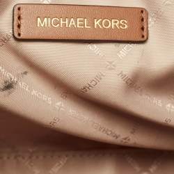 Michael Kors Brown Signature Coated Canvas and Leather Jet Set Travel Duffel bag