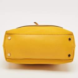 Pre Owned Michael Kors Mustard Canvas and Leather Amy Tote