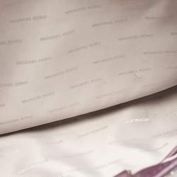 Pre Owned Michael Kors Purple Leather Medium Jet Set Tote