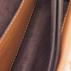 Michael Kors Brown Signature Coated Canvas Medium Greenwich Top Handle Bag