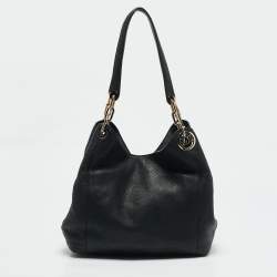 Michael Kors Black Leather Large Lillie Shoulder Bag