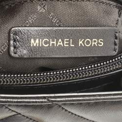Michael Kors Black Quilted Leather Small Vivianne Flap Shoulder Bag