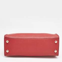 Michael Kors Red Leather Hamilton North South Tote