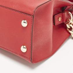Michael Kors Red Leather Hamilton North South Tote