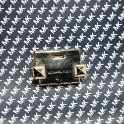 Pre Owned Michael Kors Admiral/Optic Leather Medium Graphic Logo Whitney Top Handle Bag