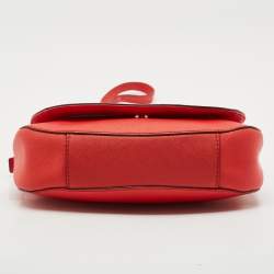 Michael Kors Red Leather Hamilton Messenger Bag