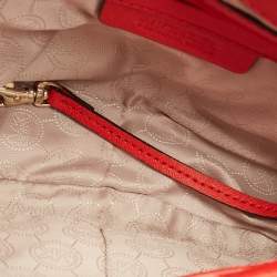 Michael Kors Red Leather Hamilton Messenger Bag