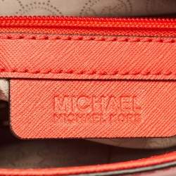 Michael Kors Red Leather Hamilton Messenger Bag