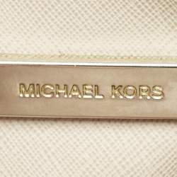 Michael Kors Cream Python Embossed Leather Small Mercer Tote