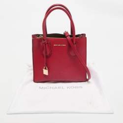 Michael Kors Red Leather Small Mercer Tote