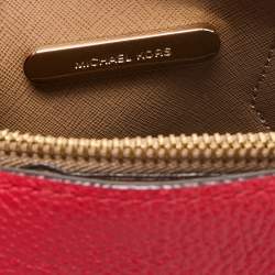 Michael Kors Red Leather Small Mercer Tote