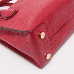 Michael Kors Red Leather Small Mercer Tote