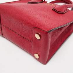 Michael Kors Red Leather Small Mercer Tote