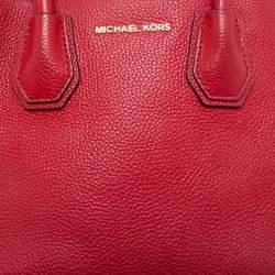 Michael Kors Red Leather Small Mercer Tote