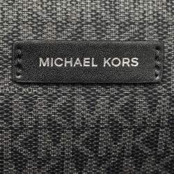 Michael Kors Black Signature Coated Canvas Large Beck Tote