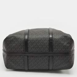 Michael Kors Black Signature Coated Canvas Large Beck Tote