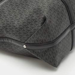 Michael Kors Black Signature Coated Canvas Large Beck Tote