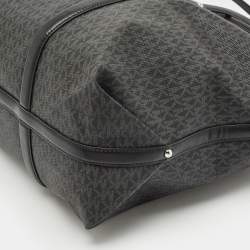 Michael Kors Black Signature Coated Canvas Large Beck Tote