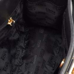 Michael Kors Black Saffiano Leather Medium Hamilton Tote
