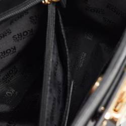 Michael Kors Black Saffiano Leather Medium Hamilton Tote