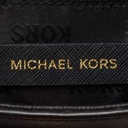 Michael Kors Black Saffiano Leather Medium Hamilton Tote