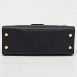 Michael Kors Black Saffiano Leather Medium Hamilton Tote