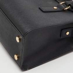 Michael Kors Black Saffiano Leather Medium Hamilton Tote