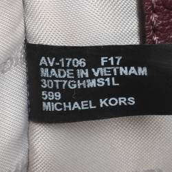 Michael Kors Purple Leather Hamilton Satchel