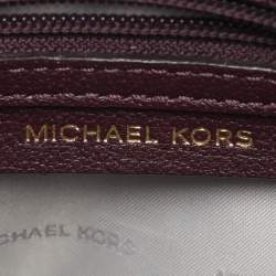 Michael Kors Purple Leather Hamilton Satchel