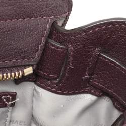 Michael Kors Purple Leather Hamilton Satchel