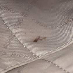 Pre Owned Michael Kors Blue Leather Studded Ellis Satchel