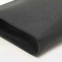 Pre Owned Michael Kors Black Leather Large Jet Set Travel Crossbody Bag