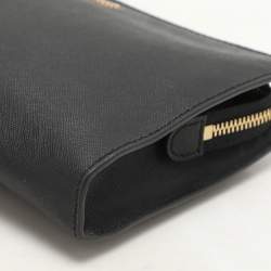 Pre Owned Michael Kors Black Leather Large Jet Set Travel Crossbody Bag