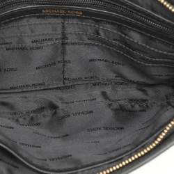 Pre Owned Michael Kors Black Leather Large Jet Set Travel Crossbody Bag