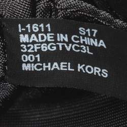 Pre Owned Michael Kors Black Leather Large Jet Set Travel Crossbody Bag