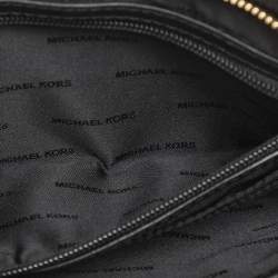 Pre Owned Michael Kors Black Leather Large Jet Set Travel Crossbody Bag