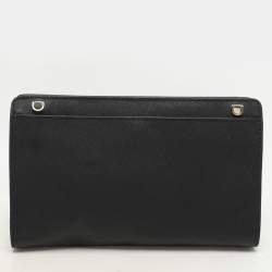 Pre Owned Michael Kors Black Leather Large Jet Set Travel Crossbody Bag