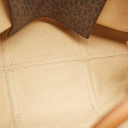 Michael Kors Brown Signature Coated Canvas Beck Tote