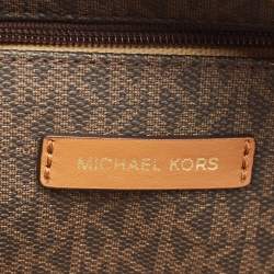 Michael Kors Brown Signature Coated Canvas Beck Tote