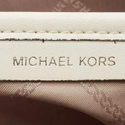 Michael Kors White Leather Wilma Shoulder Bag