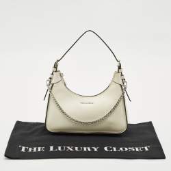 Michael Kors White Leather Wilma Shoulder Bag
