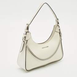 Michael Kors White Leather Wilma Shoulder Bag