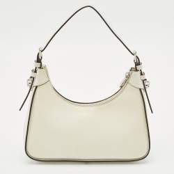 Michael Kors White Leather Wilma Shoulder Bag