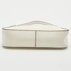 Michael Kors White Leather Wilma Shoulder Bag
