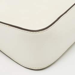 Michael Kors White Leather Wilma Shoulder Bag